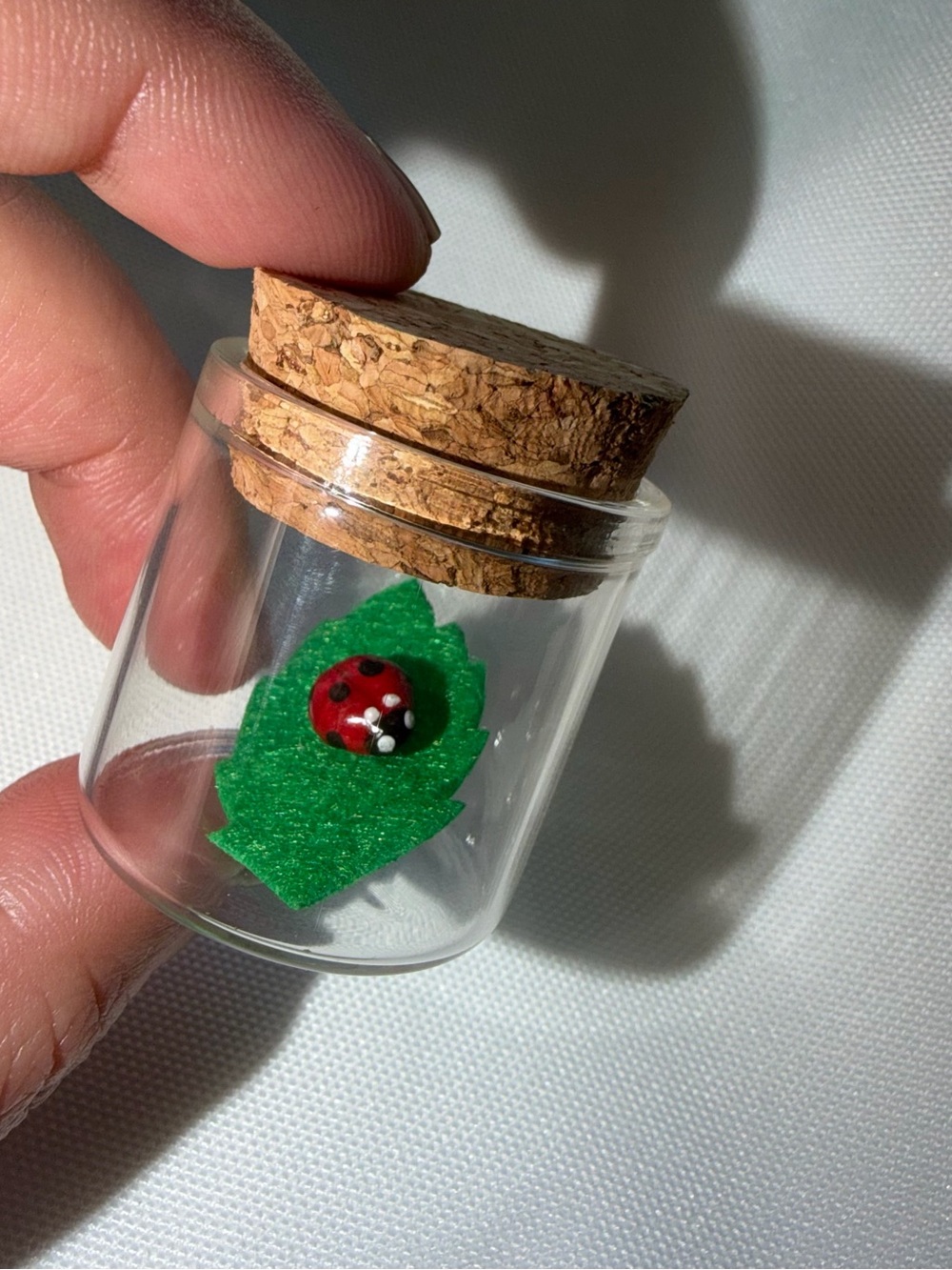 Mini Ladybug Pin Charm - handmade